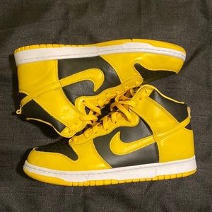Nike Dunk High Black Varsity Maize Size 12